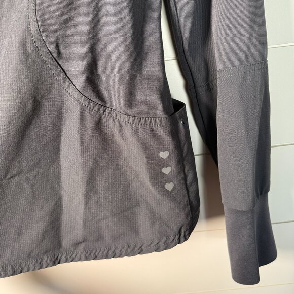 HEARTSOUL Jacket Long Sleeve Top Scrub Medium Pewter - Picture 10 of 11